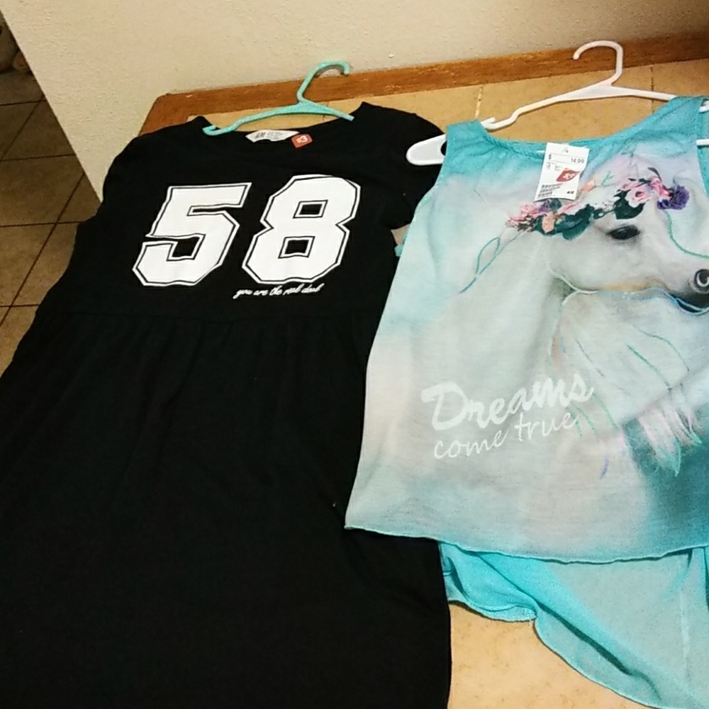 H&m dress and shirt
